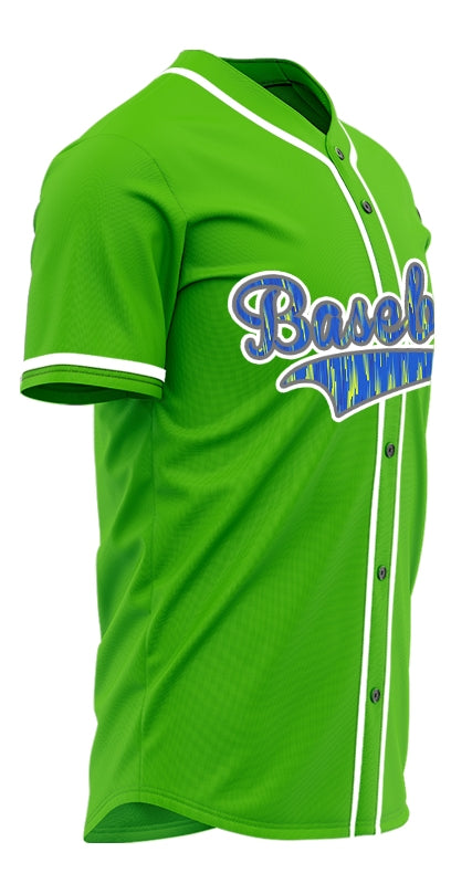 Custom Blue Orange Colorful Baseball Jersey