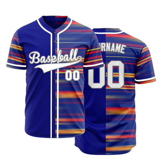 Custom Blue Purple Point Baseball Jersey