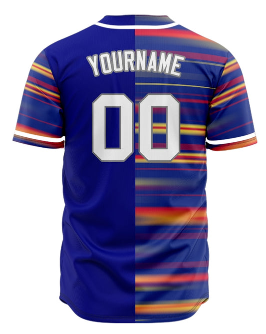 Custom Blue Purple Point Baseball Jersey