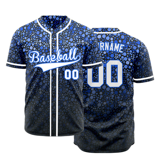 Custom Blue Purple Point Half Baseball Jersey
