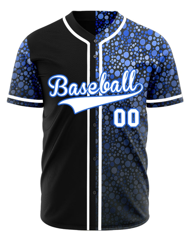 Custom Blue Red Dark Purple Grain Baseball Jersey