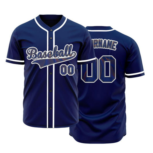 Custom Blue Red Grid Half Baseball Jersey