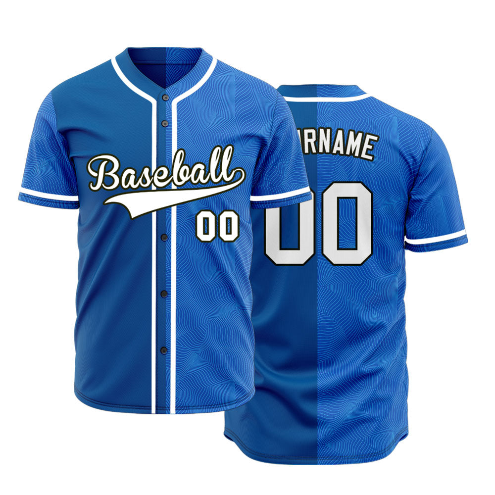 Custom Blue Sport Twill Baseball Jersey