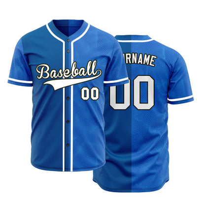 Custom Blue Sport Twill Baseball Jersey