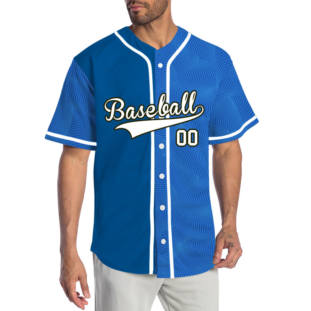 Custom Blue Sport Twill Baseball Jersey