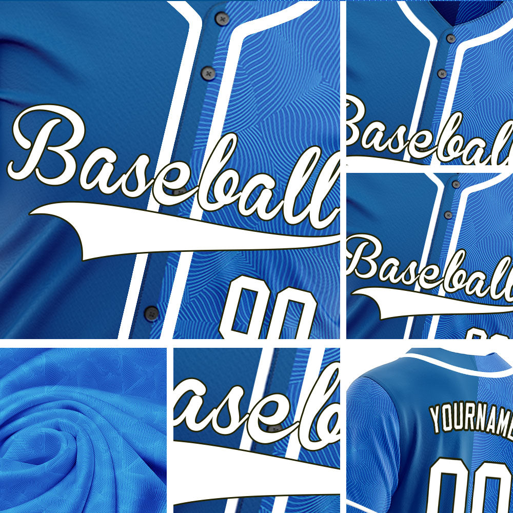 Custom Blue Sport Twill Baseball Jersey