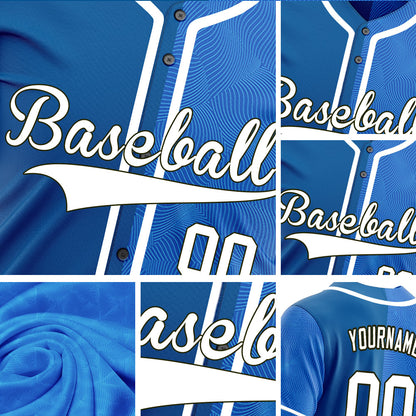 Custom Blue Sport Twill Baseball Jersey