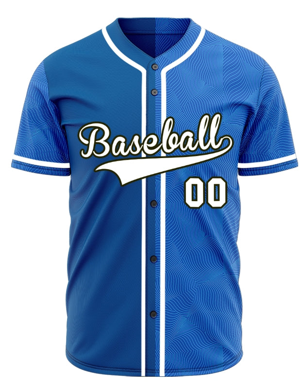 Custom Blue Sport Twill Baseball Jersey