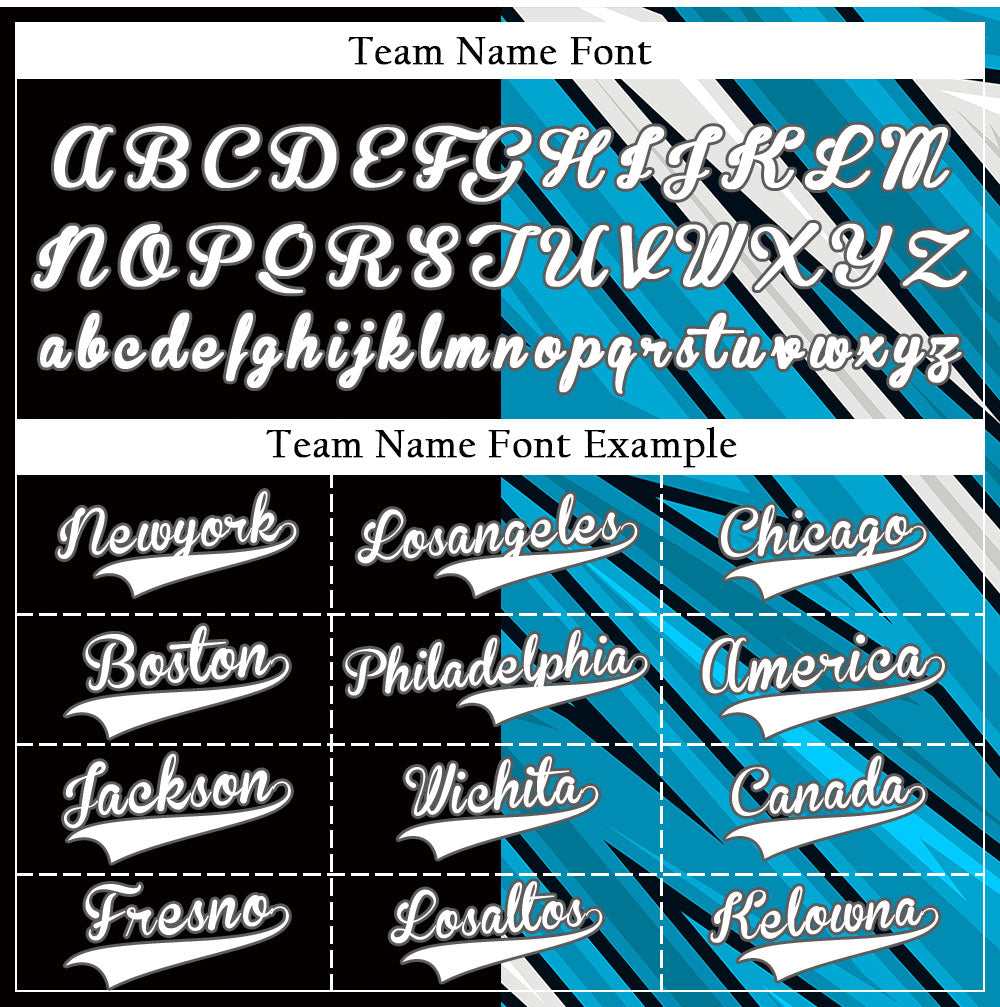 Custom Blue White Lightning Line Half Baseball Jersey