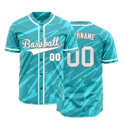 Custom Dark Blue Scratches Baseball Jersey