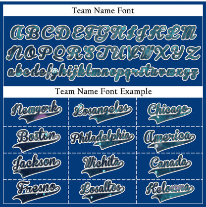 Custom Dark Blue Starry Sky Baseball Jersey