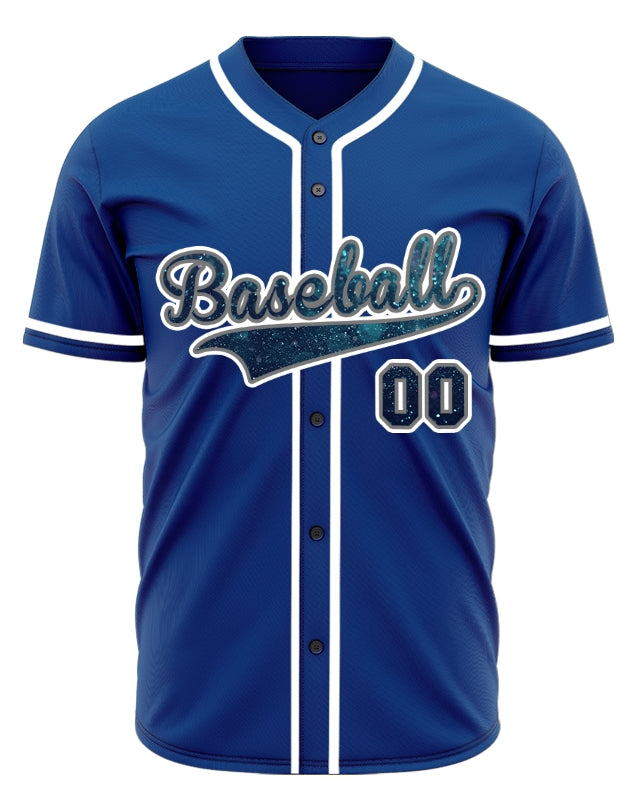 Custom Dark Blue Starry Sky Baseball Jersey