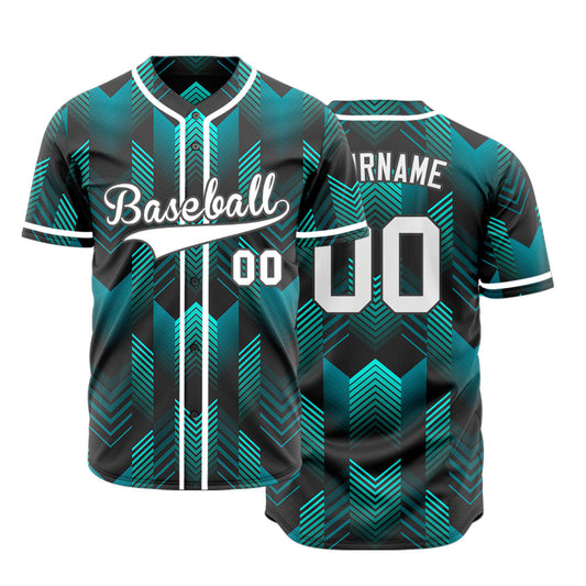 Custom Dark Green Black Arrow Grain Baseball Jersey