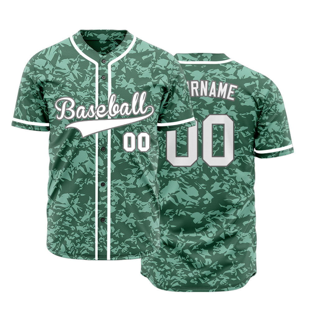 Custom Dark Green Broken Baseball Jersey