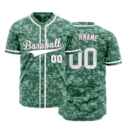 Custom Dark Green Broken Baseball Jersey