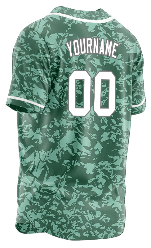 Custom Dark Green Broken Baseball Jersey