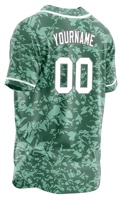 Custom Dark Green Broken Baseball Jersey