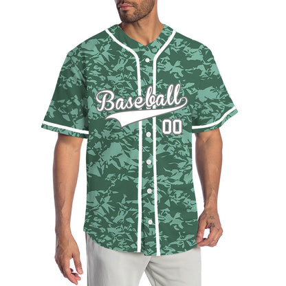 Custom Dark Green Broken Baseball Jersey