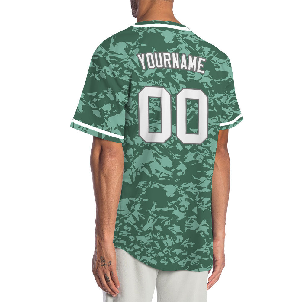 Custom Dark Green Broken Baseball Jersey