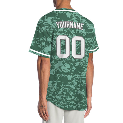Custom Dark Green Broken Baseball Jersey