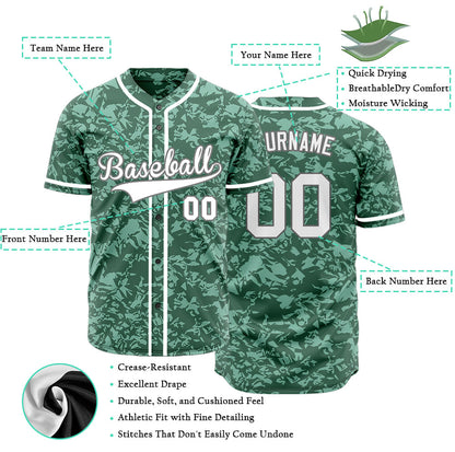 Custom Dark Green Broken Baseball Jersey