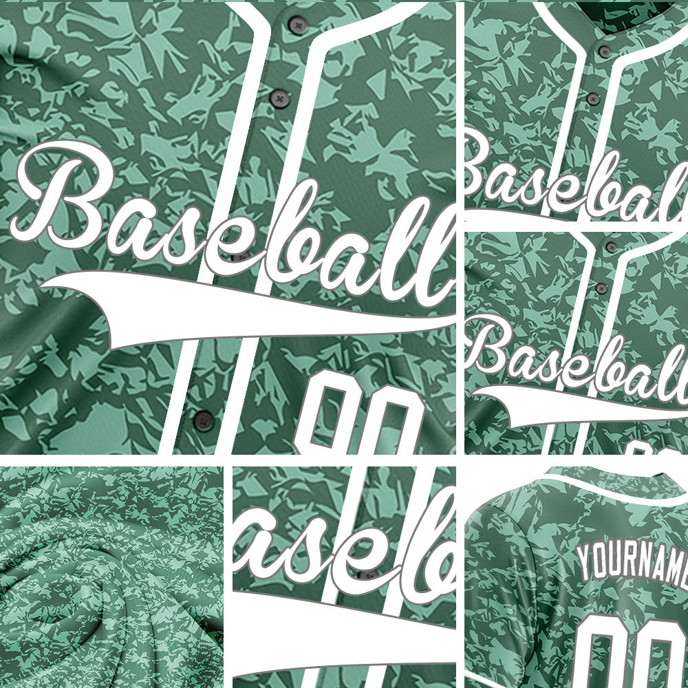 Custom Dark Green Broken Baseball Jersey