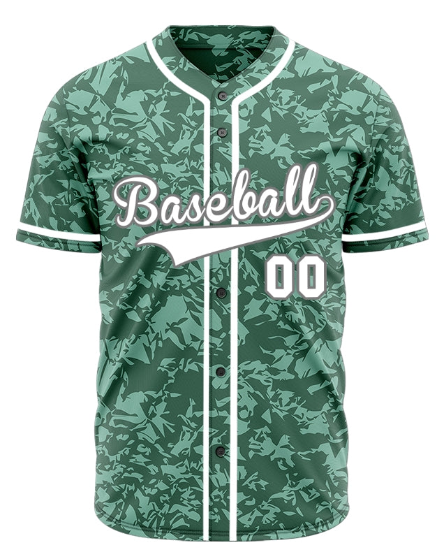 Custom Dark Green Broken Baseball Jersey