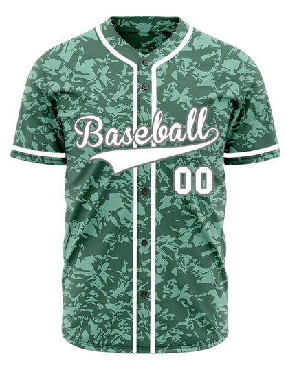Custom Dark Green Broken Baseball Jersey
