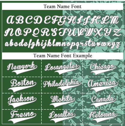 Custom Dark Green Broken Half Baseball Jersey