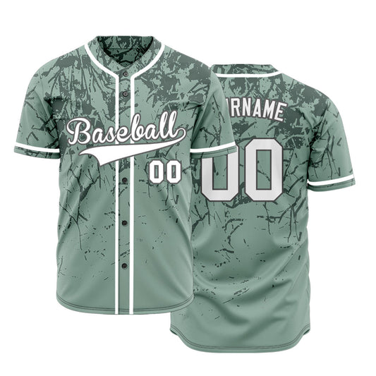 Custom Dark Green Ice Cracks Baseball Jersey