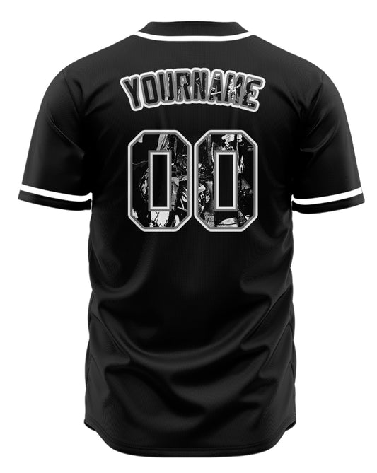 Custom Dark Grey Ink Baseball Jersey