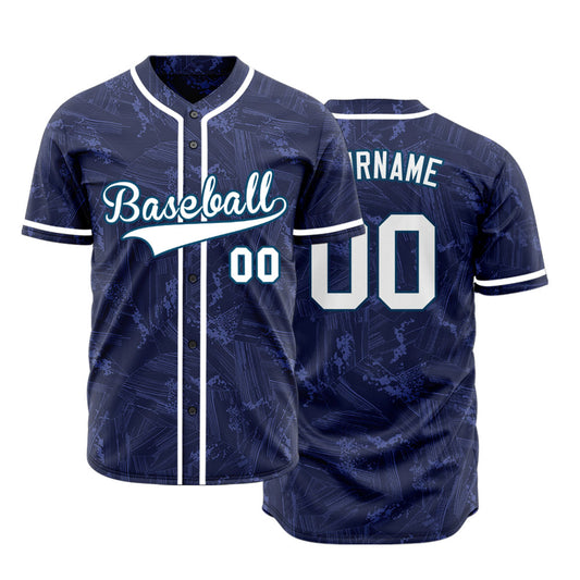 Custom Dark Purple Black Ink Baseball Jersey