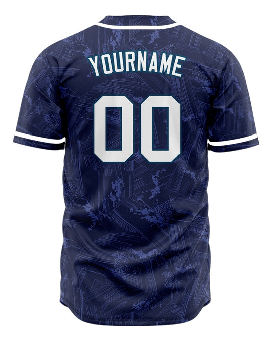 Custom Dark Purple Black Ink Baseball Jersey