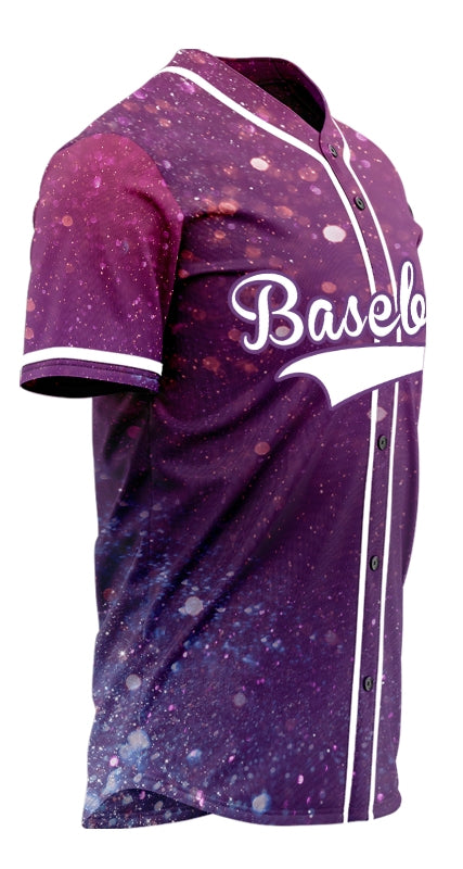 Custom Dark Purple Starry Sky Baseball Jersey