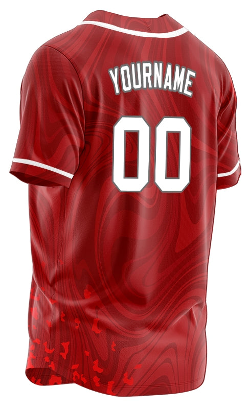 Custom Dark Red Curve Baseball Jersey