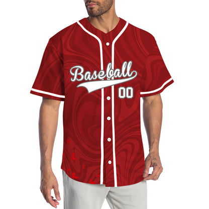 Custom Dark Red Curve Baseball Jersey