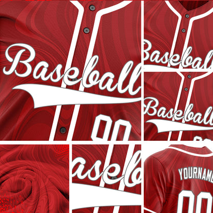 Custom Dark Red Curve Baseball Jersey