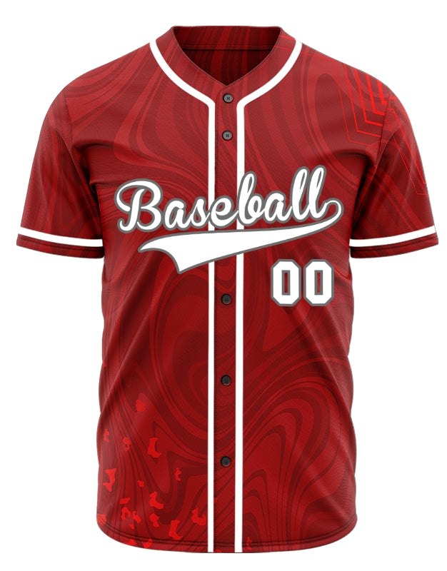 Custom Dark Red Curve Baseball Jersey