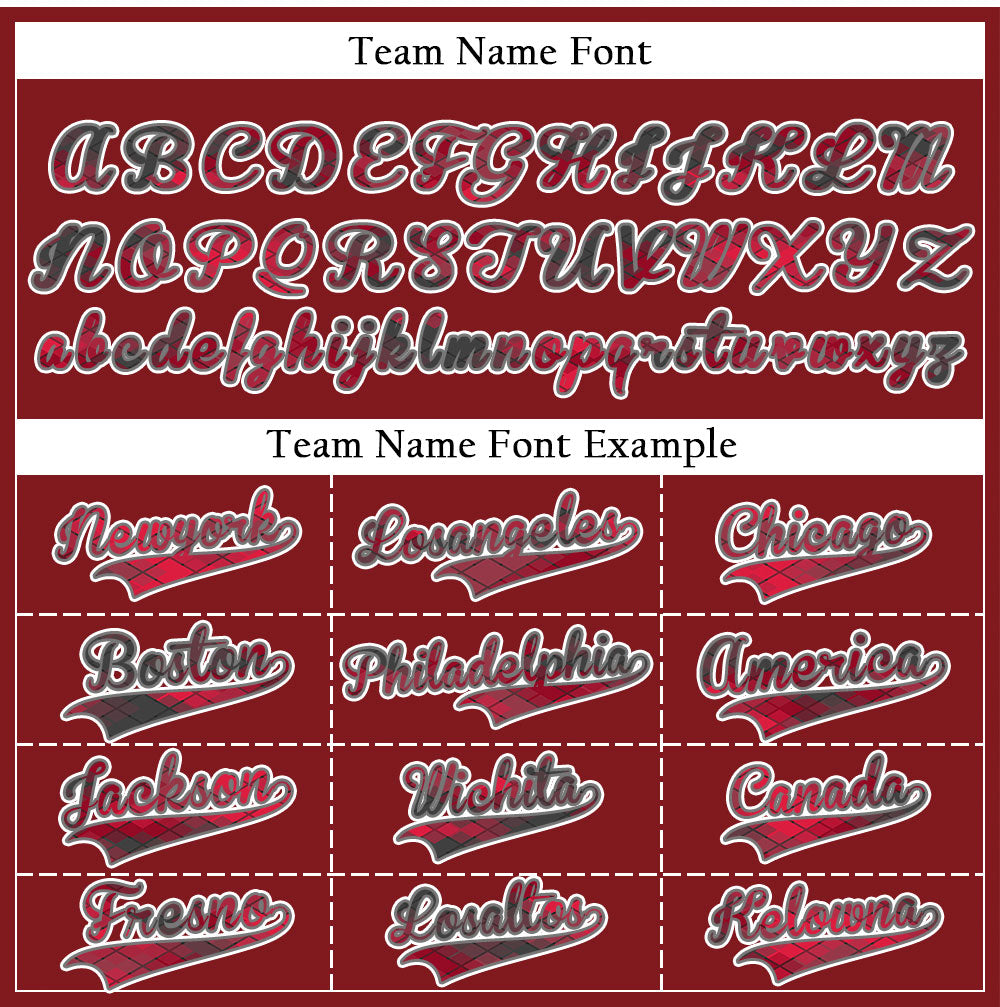 Custom Diamond Lattice Red Baseball Jersey