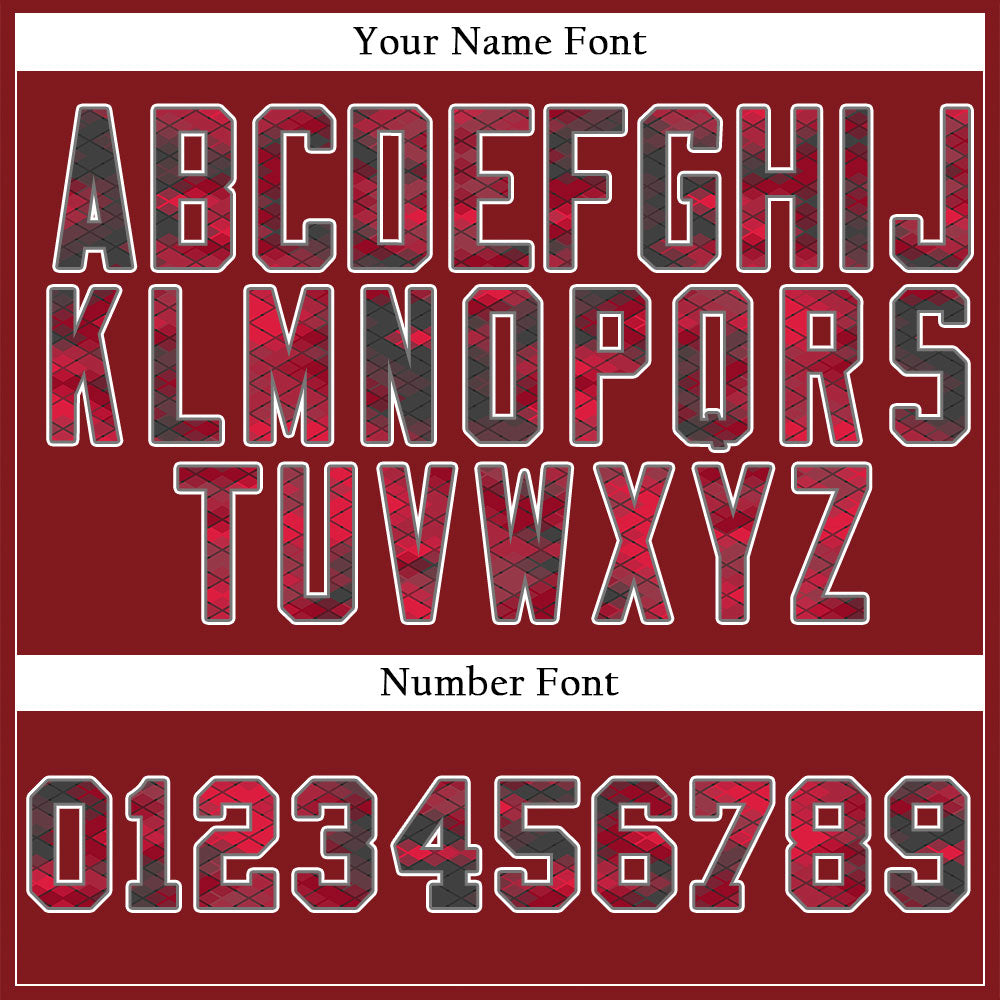 Custom Diamond Lattice Red Baseball Jersey