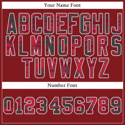 Custom Diamond Lattice Red Baseball Jersey
