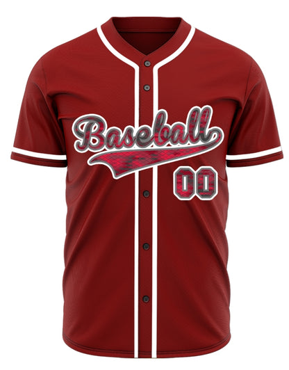 Custom Diamond Lattice Red Baseball Jersey