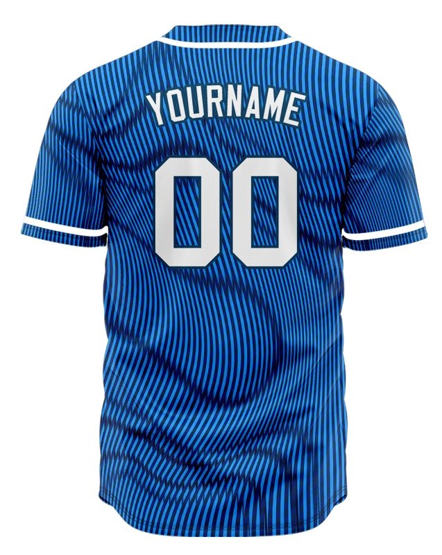 Custom Dreamy Blue Lines Baseball Jersey