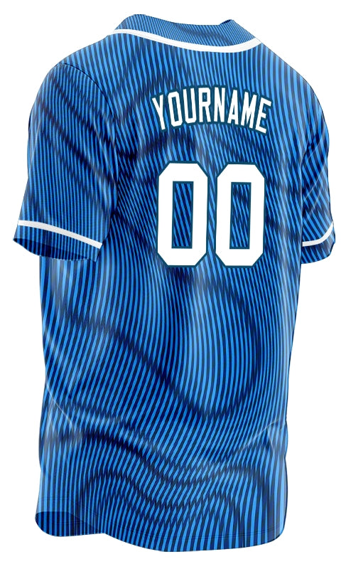 Custom Dreamy Blue Lines Baseball Jersey