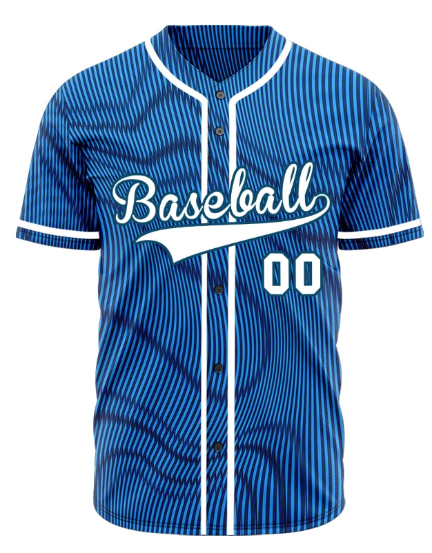 Custom Dreamy Blue Lines Baseball Jersey