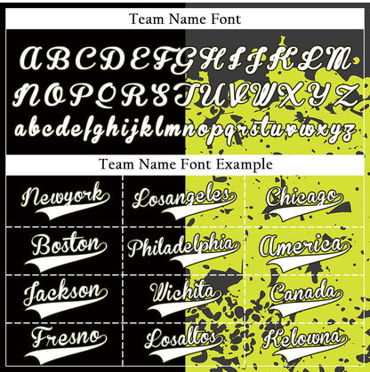 Custom Fluorescent Green Scratches Half Baseball Jersey