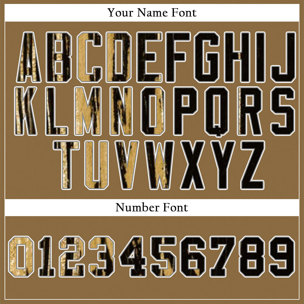 Custom Gold And Black Ink Baseball Jersey