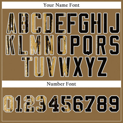 Custom Gold And Black Ink Baseball Jersey