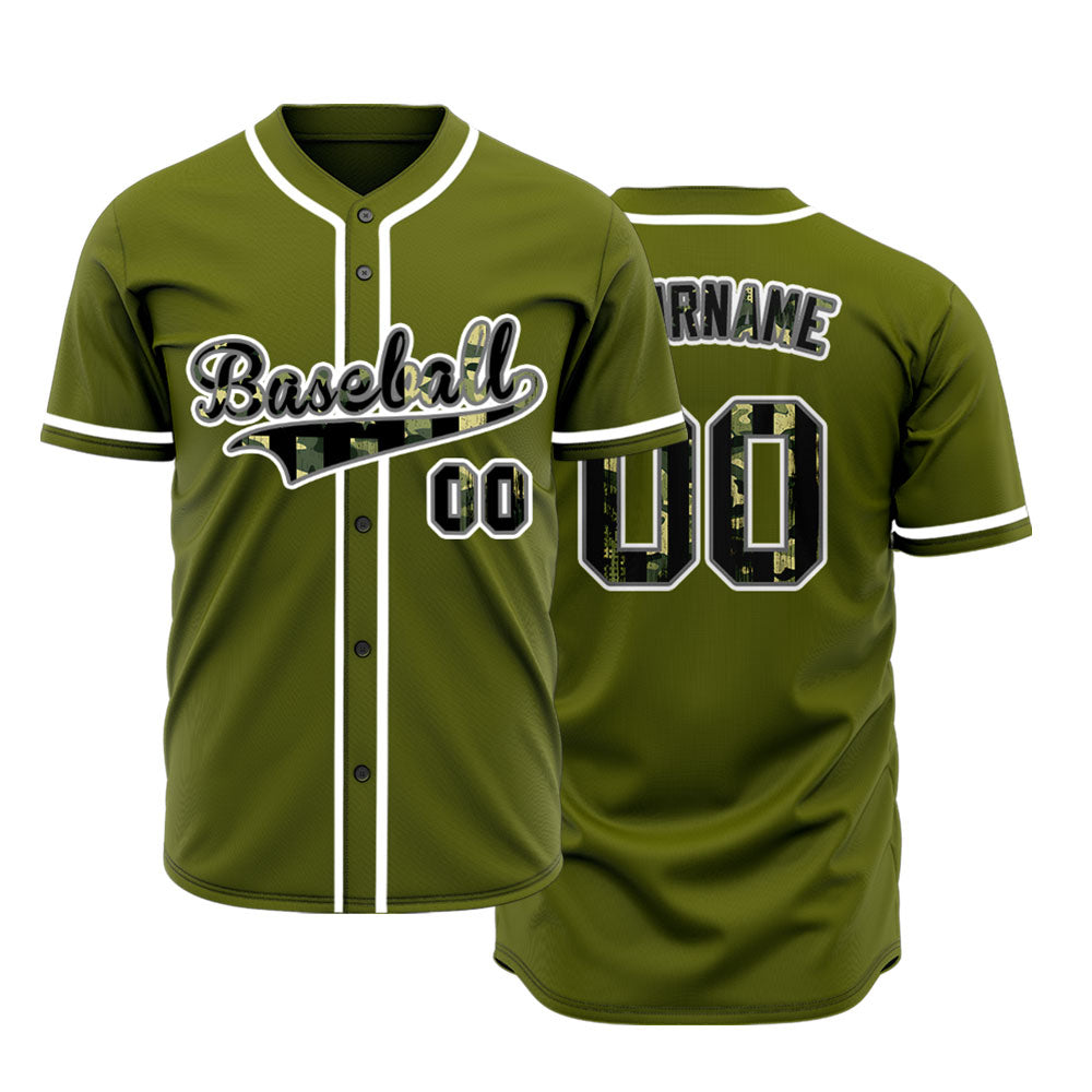 Custom Green Flag Dark Green Baseball Jersey