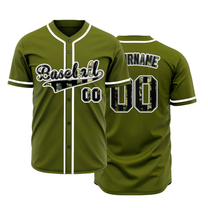 Custom Green Flag Dark Green Baseball Jersey